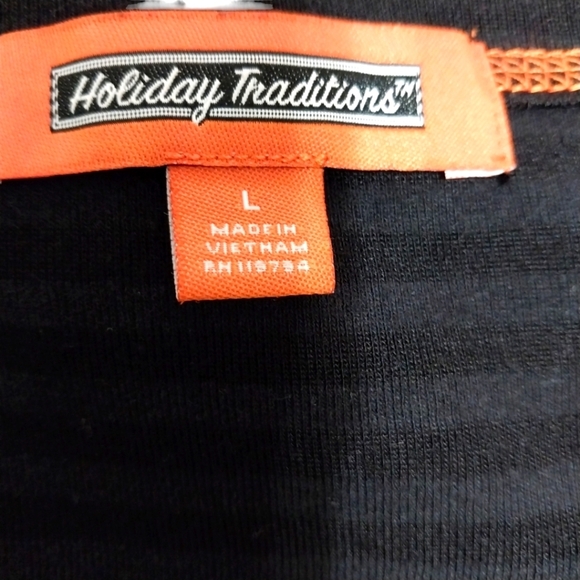 Halloween Spooky Spider Three Quarter Sleeve Top Sz L - Picture 4 of 4